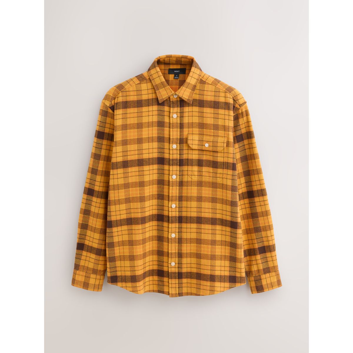 Chemise manches longues à carreaux jaune, NEXT