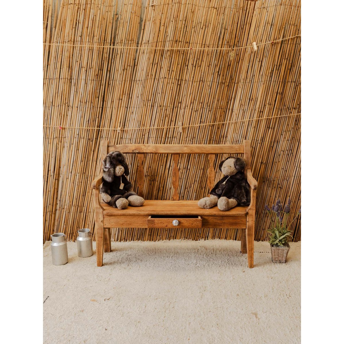 Banc en bois Antoine N°522 - Bon état bois clair, DEBONGOUT