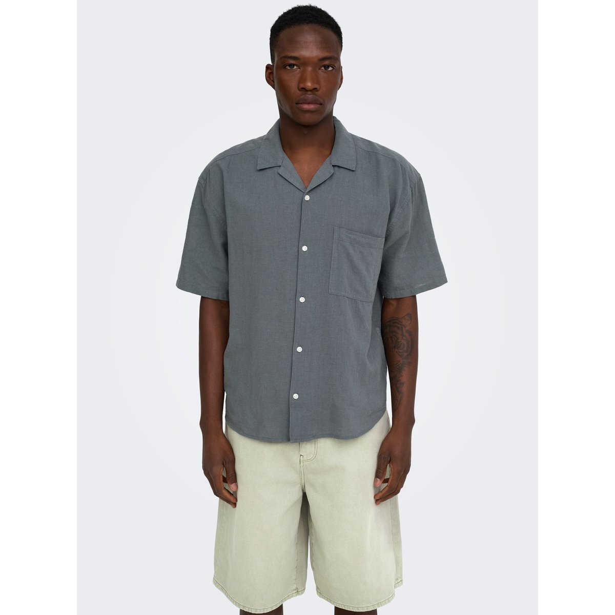 Chemise grise - stormy weather 1, ONLY & SONS