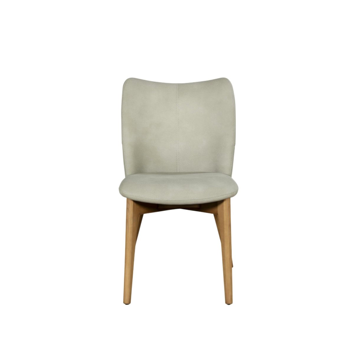Chaise salle à manger grise à structure bois (lot de 2) TREVI gris clair, PIER IMPORT