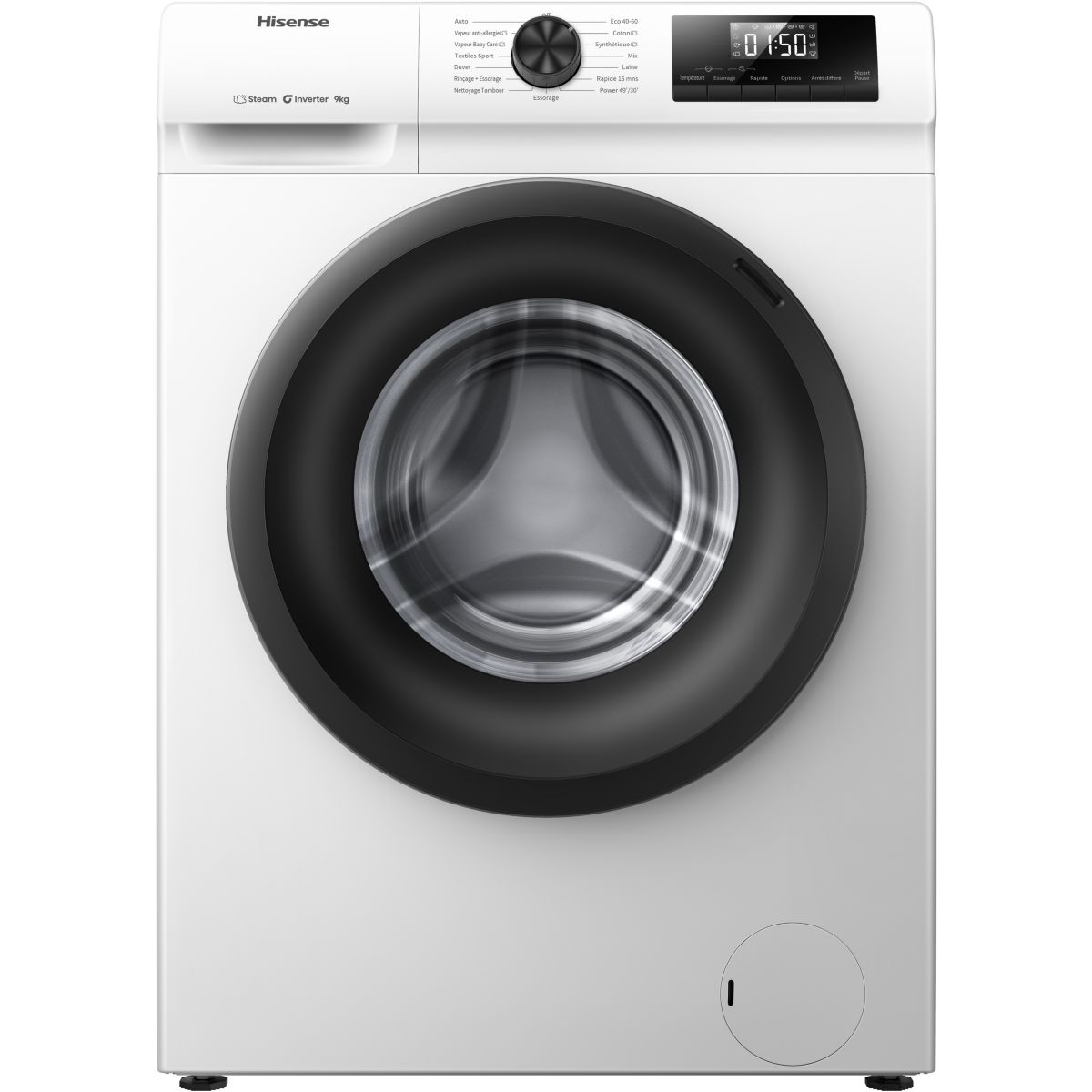 Lave linge hublot WF1Q9041BW couleur unique, HISENSE