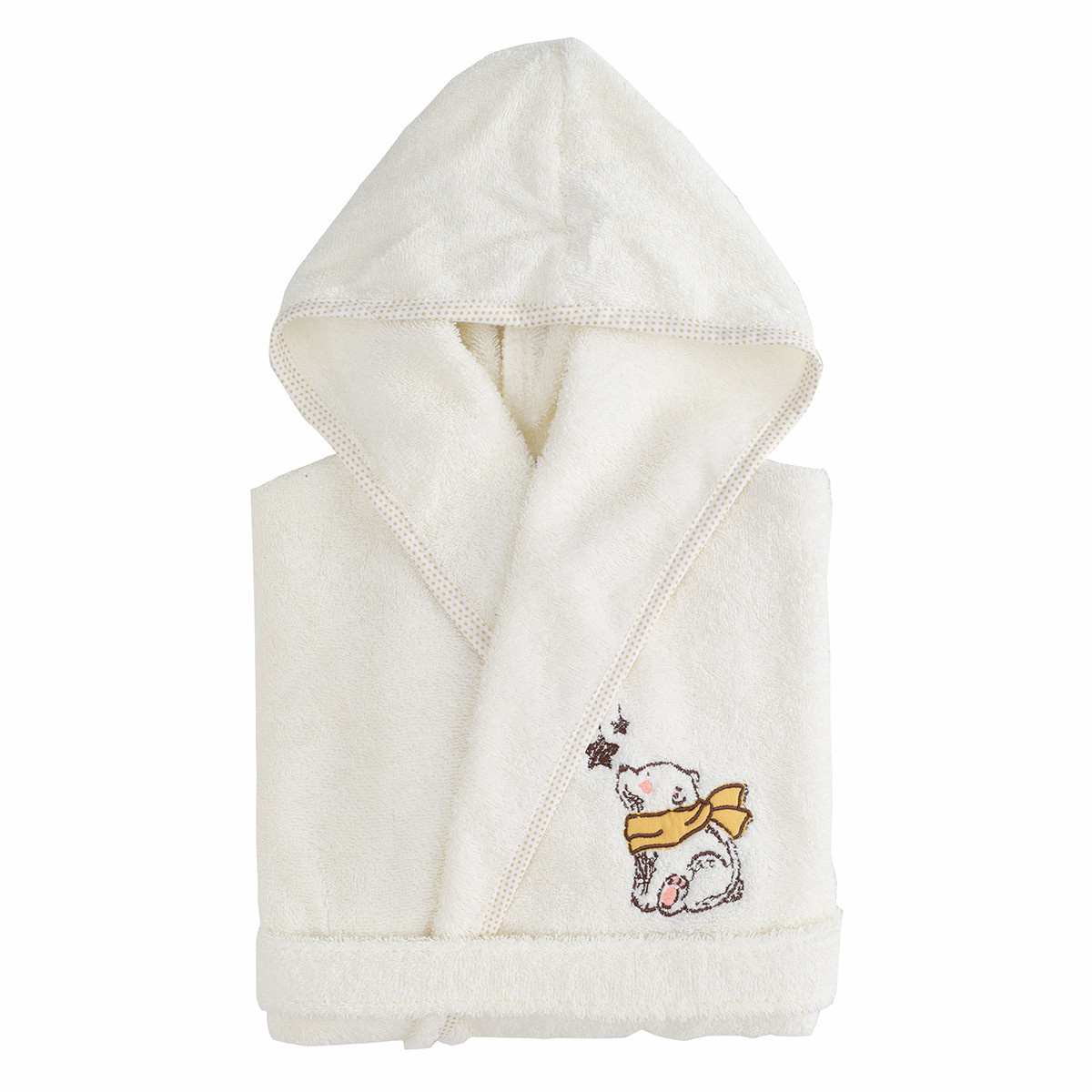 Peignoir de bain enfant 450 g/m² OURS POLAIRE ecru, SENSEI MAISON