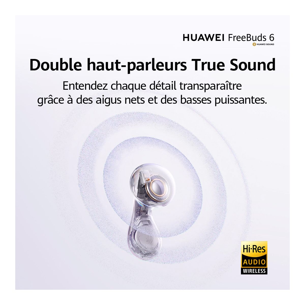 Ecouteurs Freebuds 6 Blanc blanc, HUAWEI
