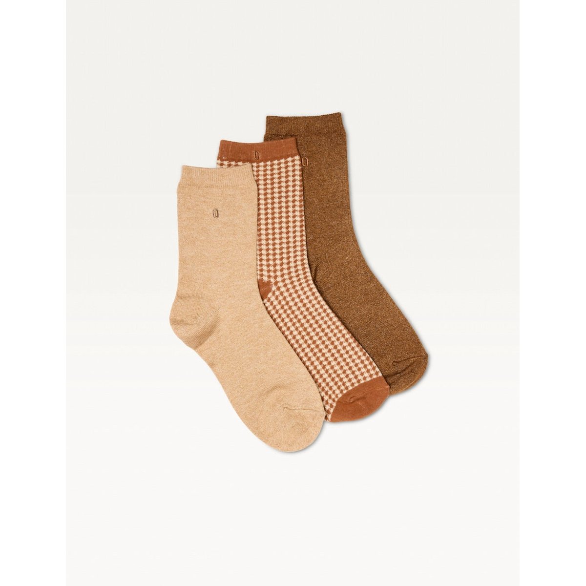 Pack de 3 ET paillettes, pied-de-poule marron, ODAJE