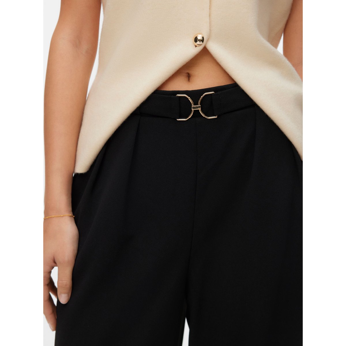 Pantalon À Jambe Large black 1, VERO MODA