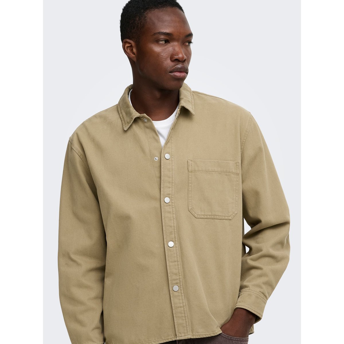 Surchemise beige - petrified oak 1, ONLY & SONS