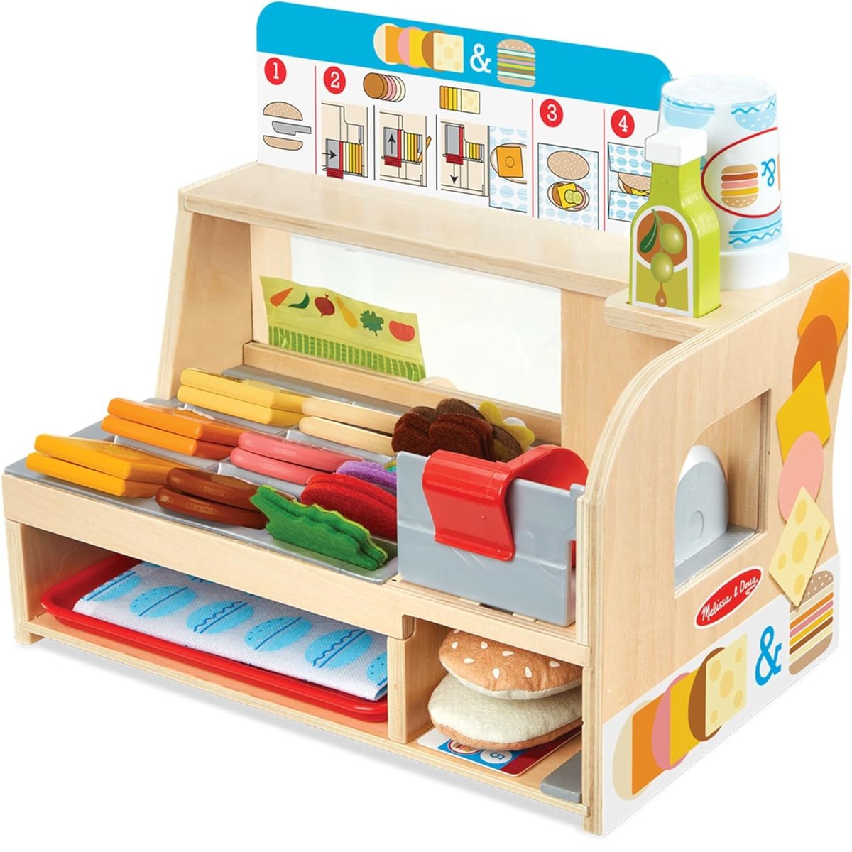 Comptoir à sandwichs en bois beige, MELISSA & DOUG
