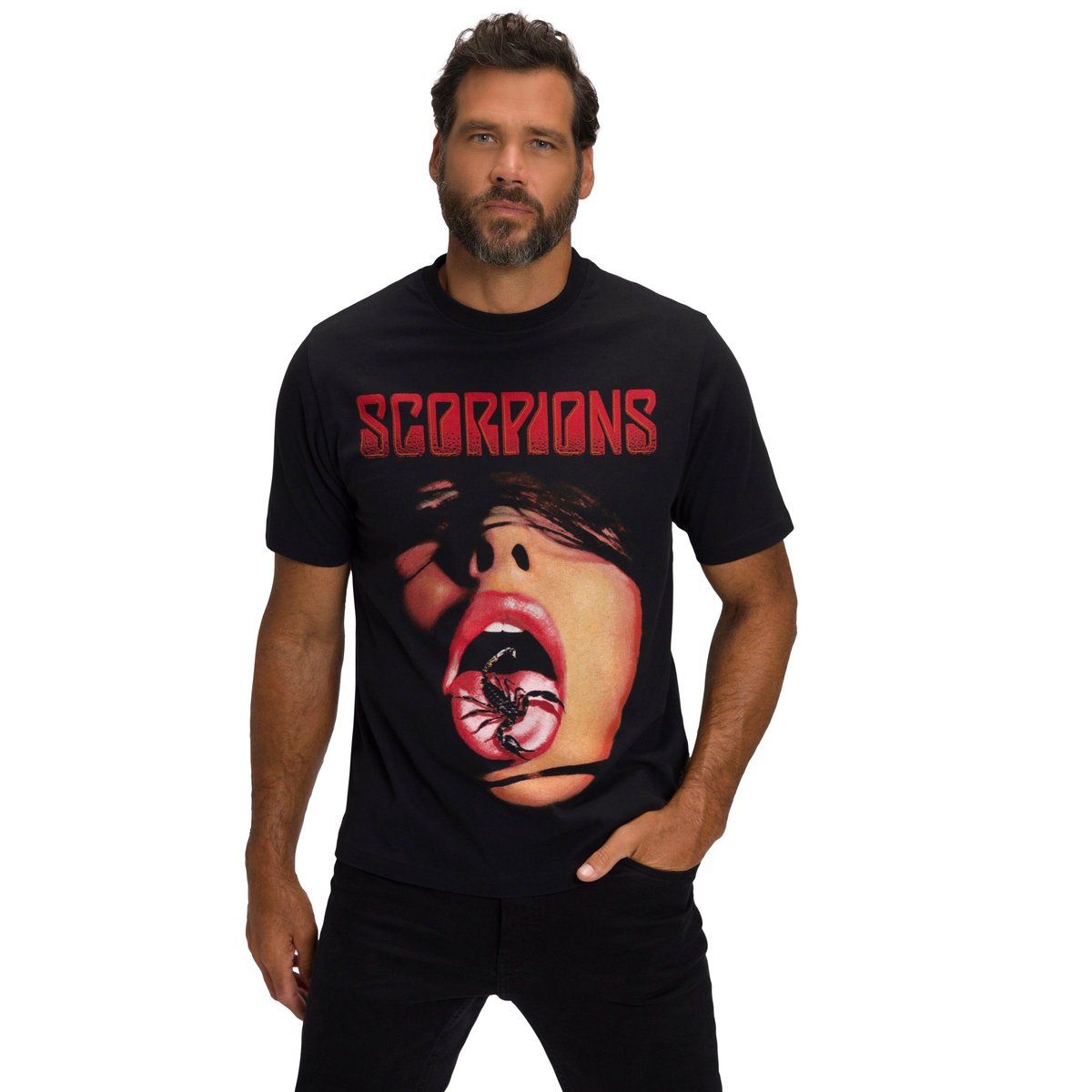 T-shirt du groupe Scorpions, manches courtes noir, JP1880