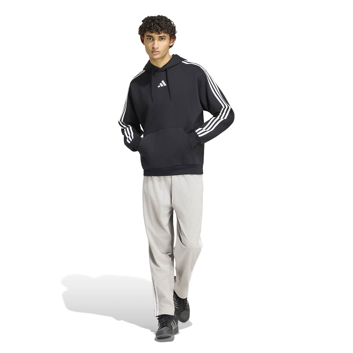 Sweat à capuche, ESSENTIALS noir, ADIDAS SPORTSWEAR