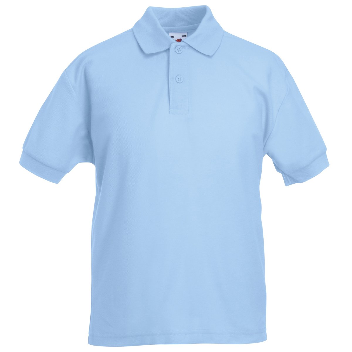 Polo à manches courtes bleu ciel, FRUIT OF THE LOOM