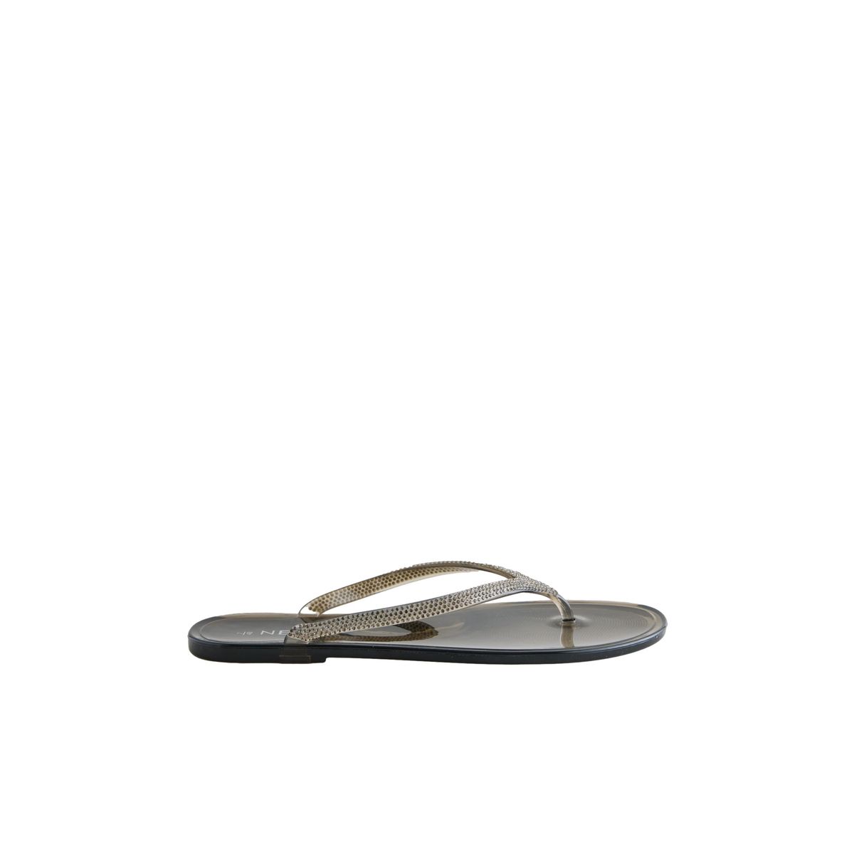 Tongs de plage brillantes noir, NEXT