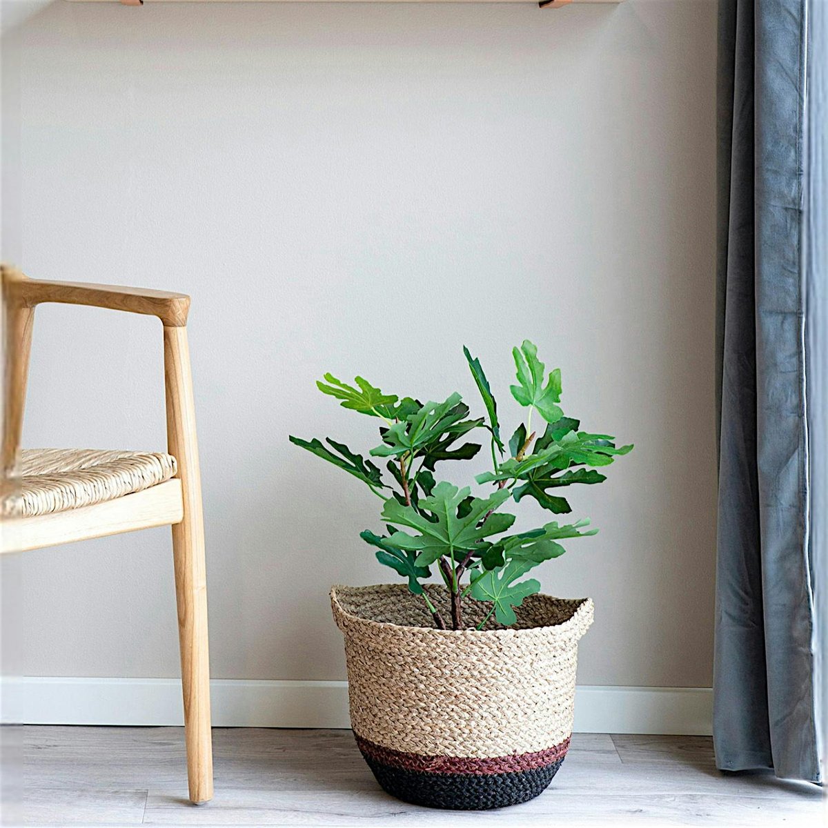 Figuier artificiel en pot vert, PIER IMPORT