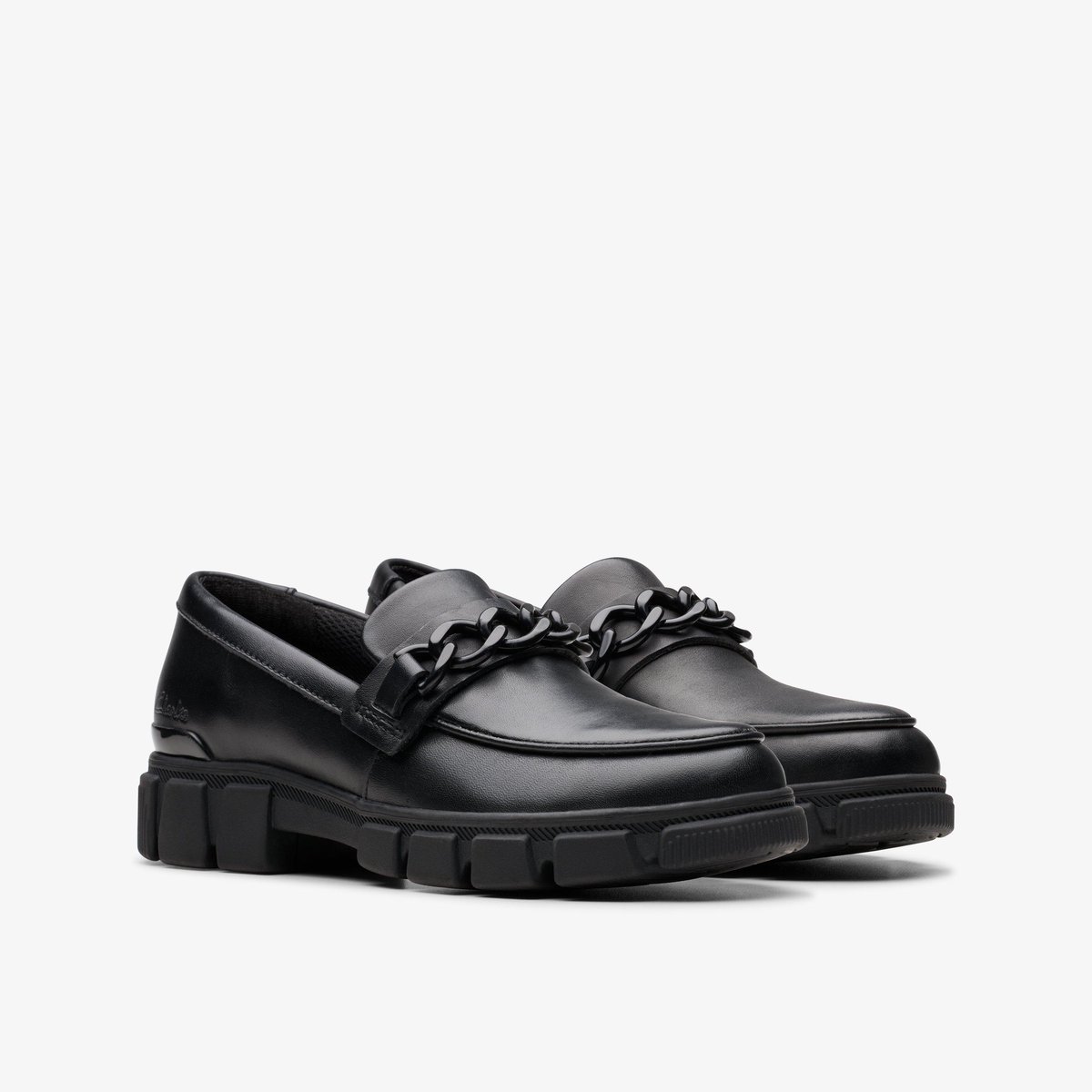 Mocassins Cuir Coupe Large EVYN WALK K noir, CLARKS