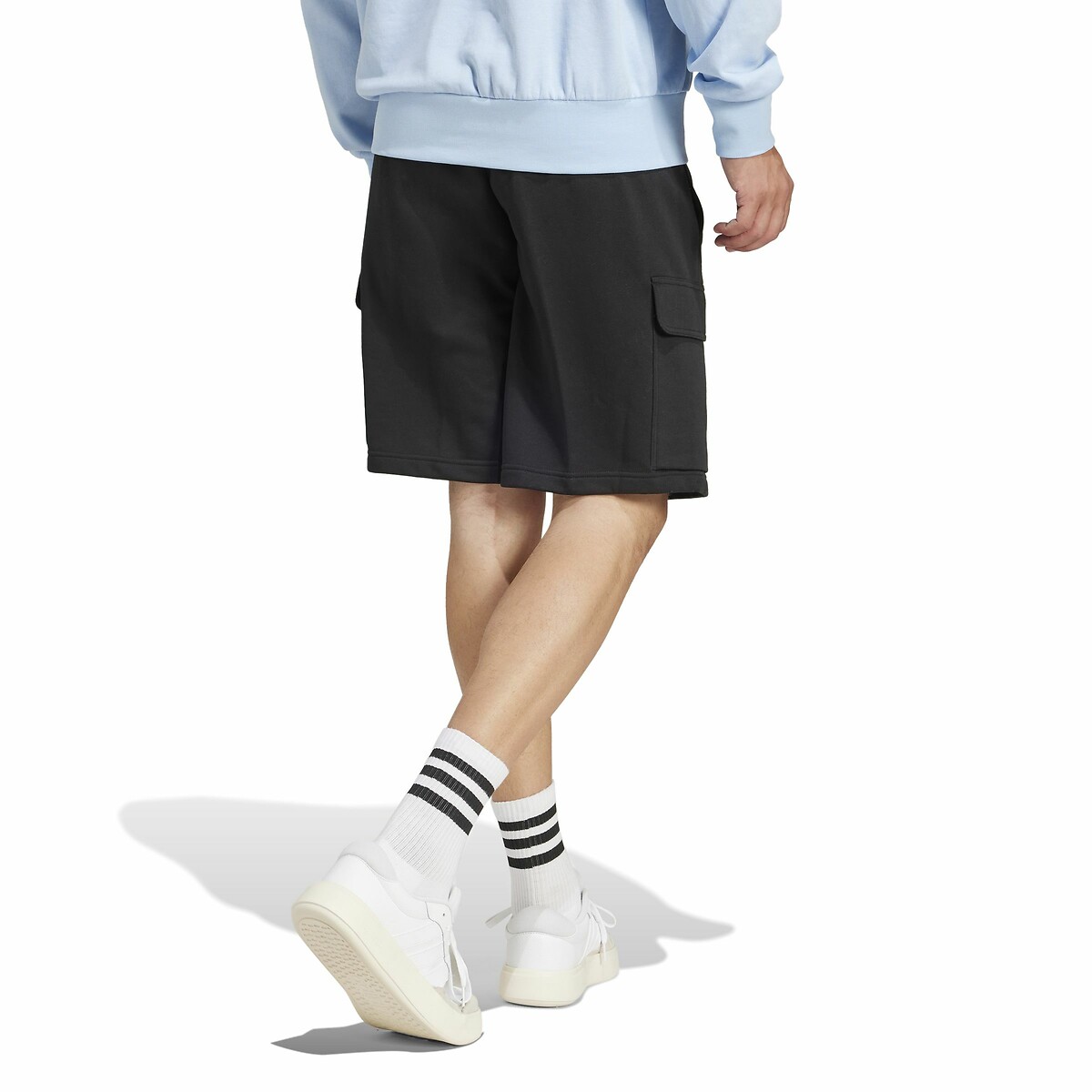 Essentials Feel Cozy Cargo Shorts in French Terry Fabric black, ADIDAS SPORTSWEAR