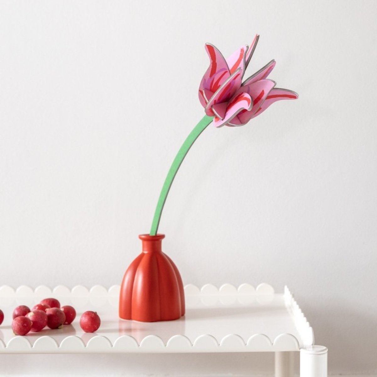 Fleur tulipe décorative carton rose, STUDIO ROOF