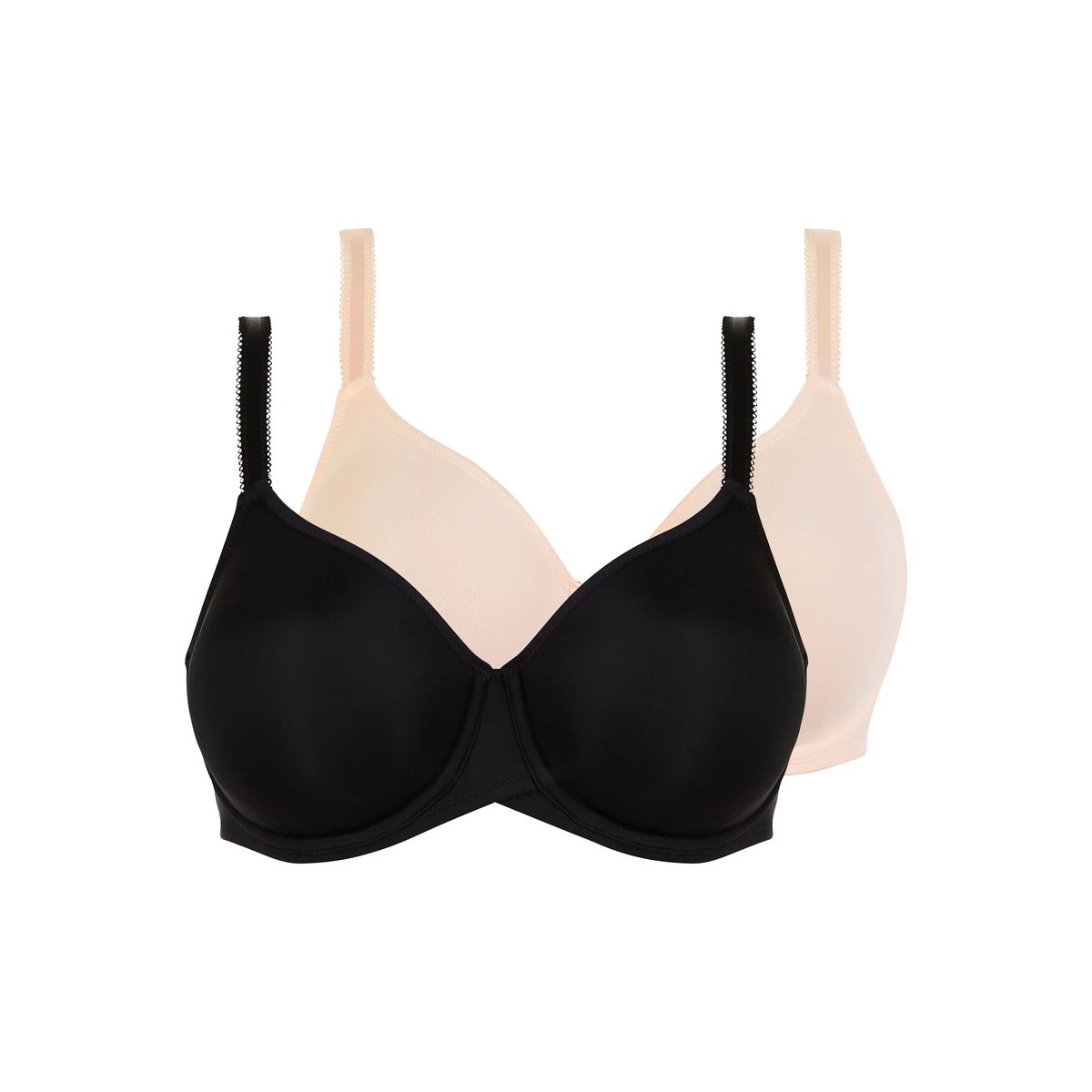Lot de deux soutiens gorge SONIA noir&chair, SANS COMPLEXE