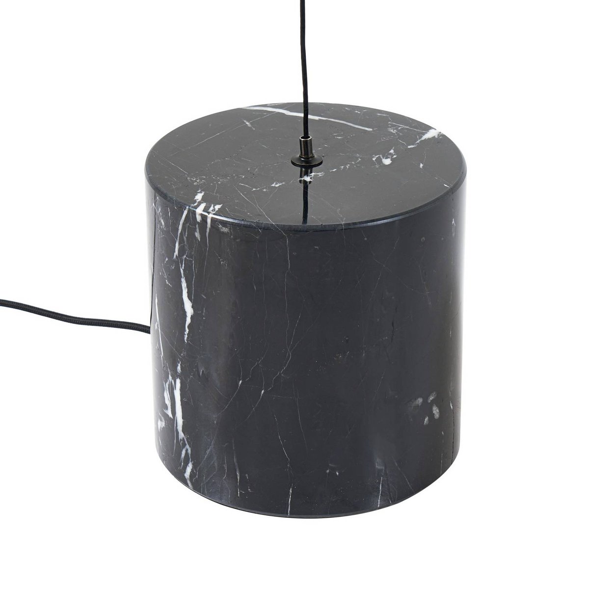 Lampadaire en verre moderneLED, Darrow noir, blanc, LUCANDE