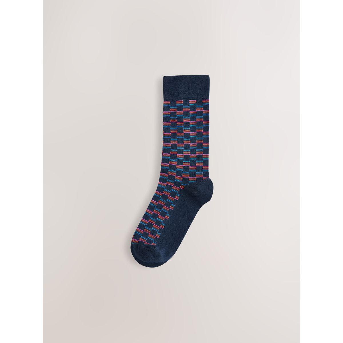 Chaussettes en modal, 4 paires signature rayures à pois néon bleu marine, NEXT