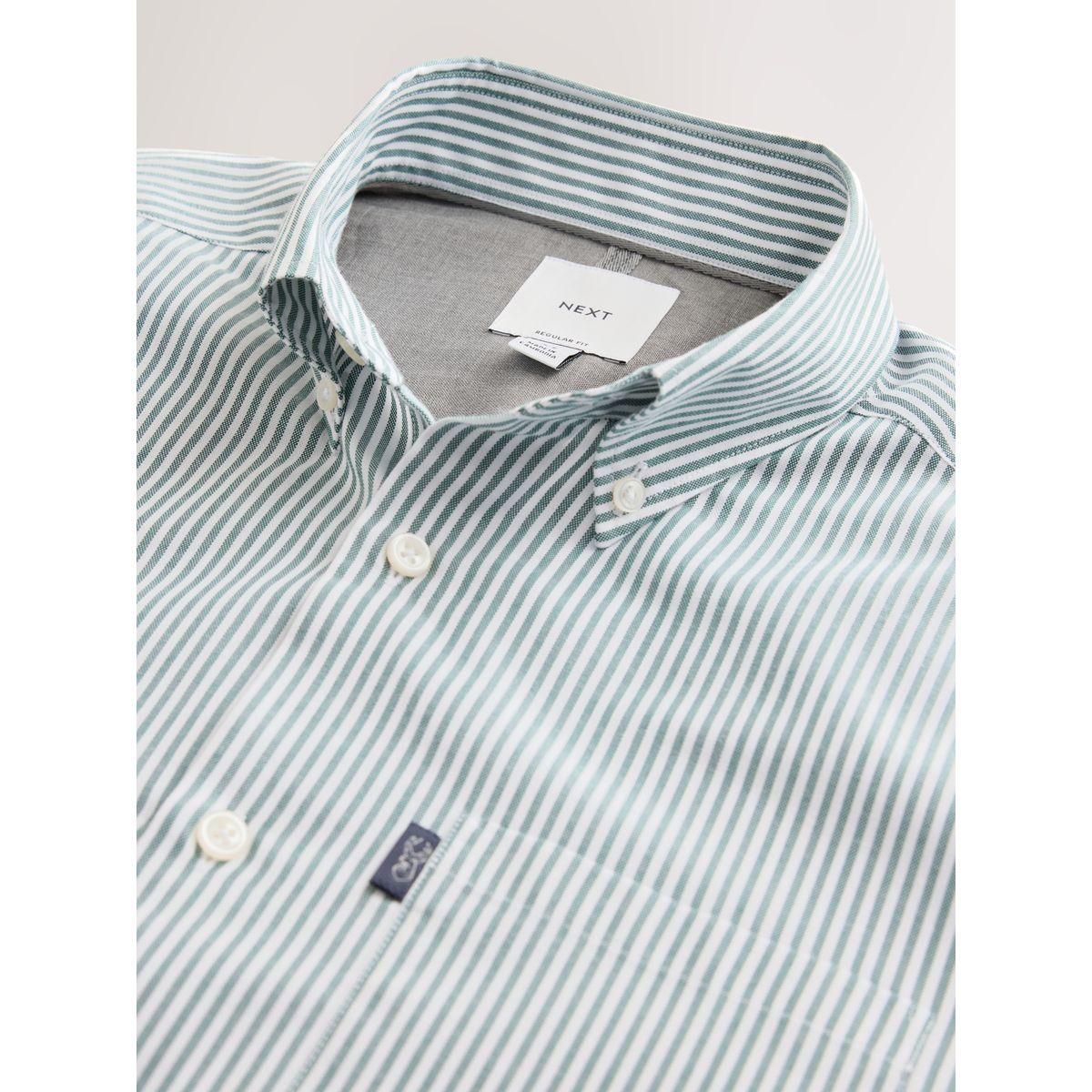 Chemise oxford standard boutonnée vert, NEXT