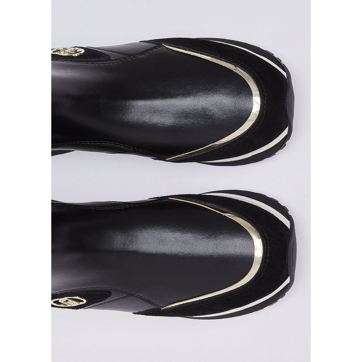 Sneakers boots en cuir noir, LIU JO
