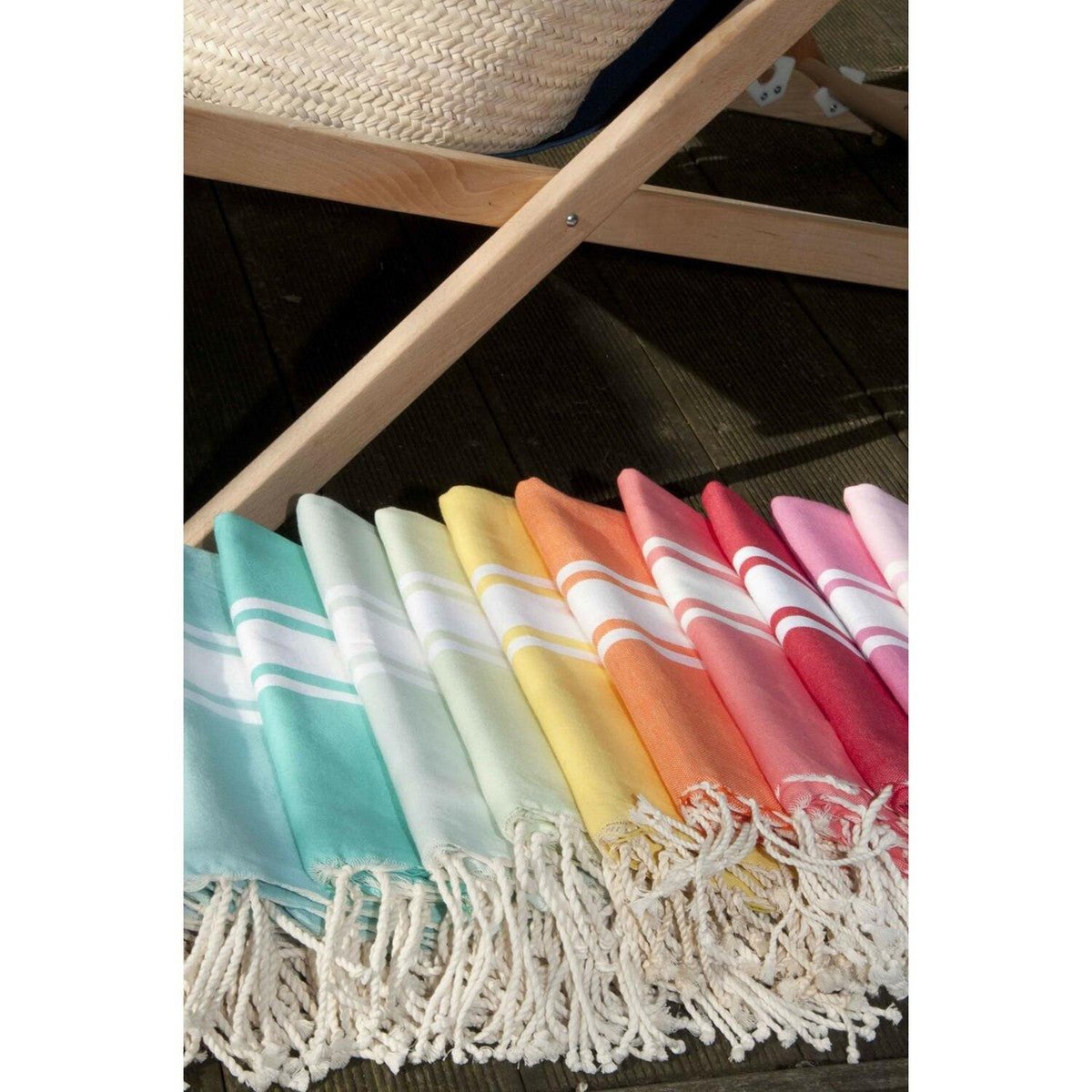 Fouta coton ST TROPEZ rouge, FEBRONIE