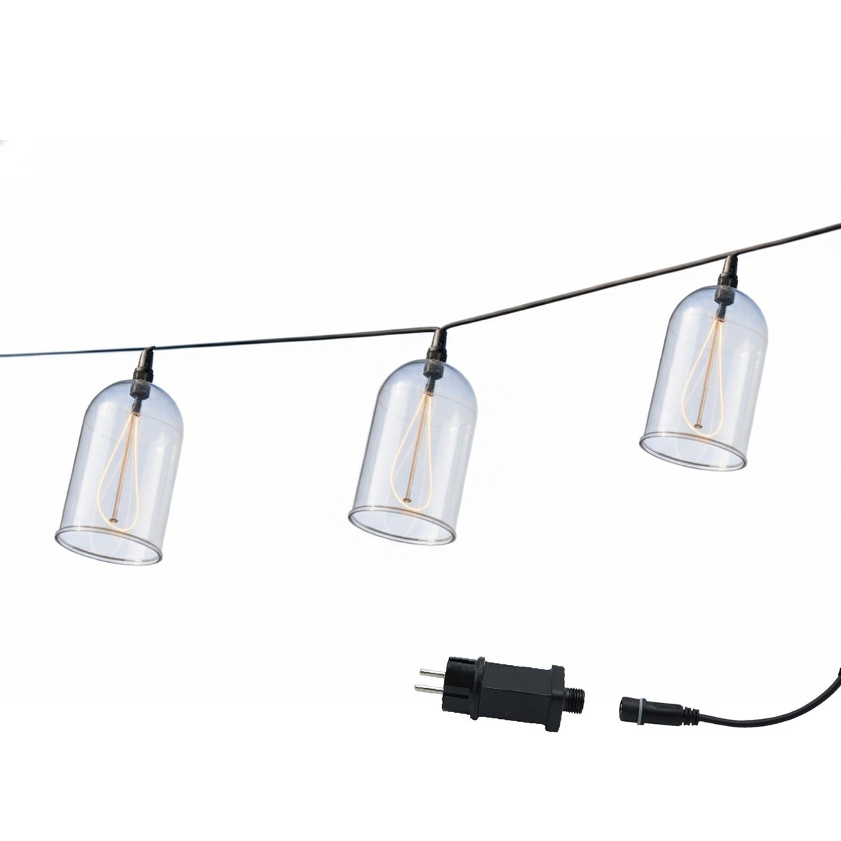 Guirlande à cloche filament GLOW transparent, LUMISKY