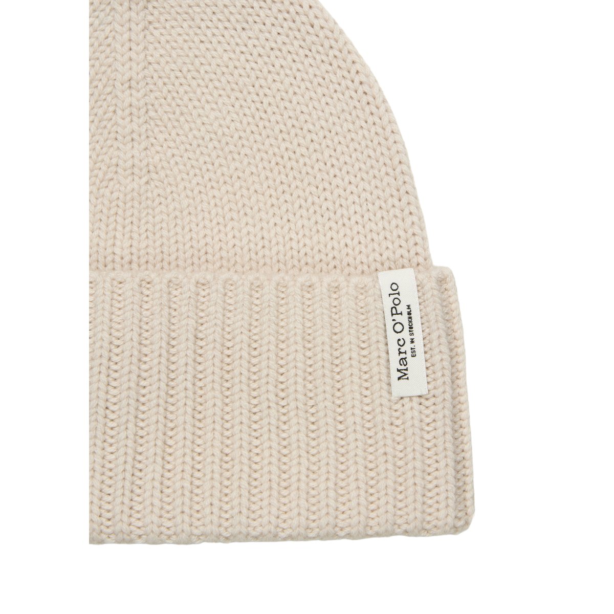 Bonnet tricoté avec du cachemire luxueux beige, MARC O'POLO