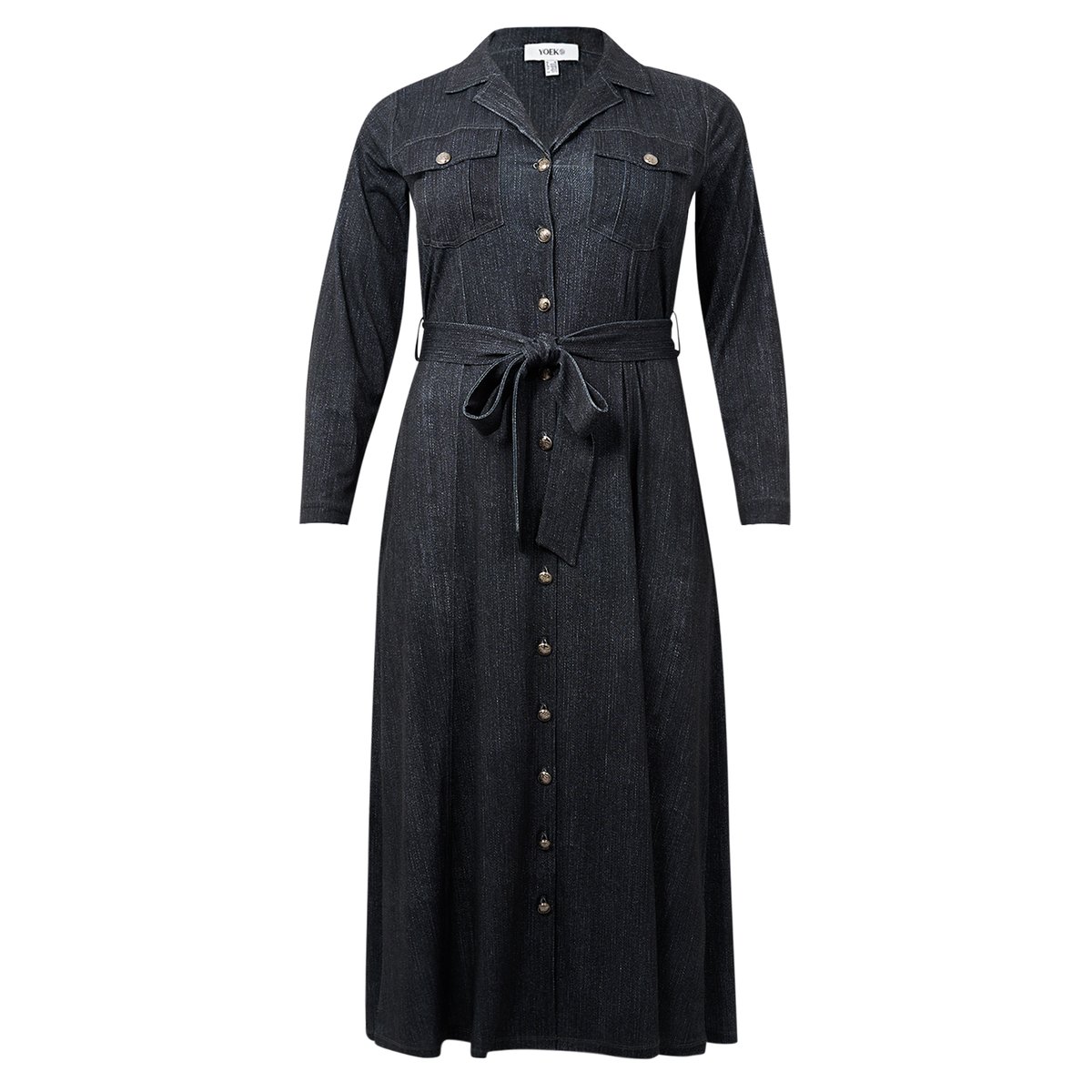 Robe avec manches longues noir, YOEK