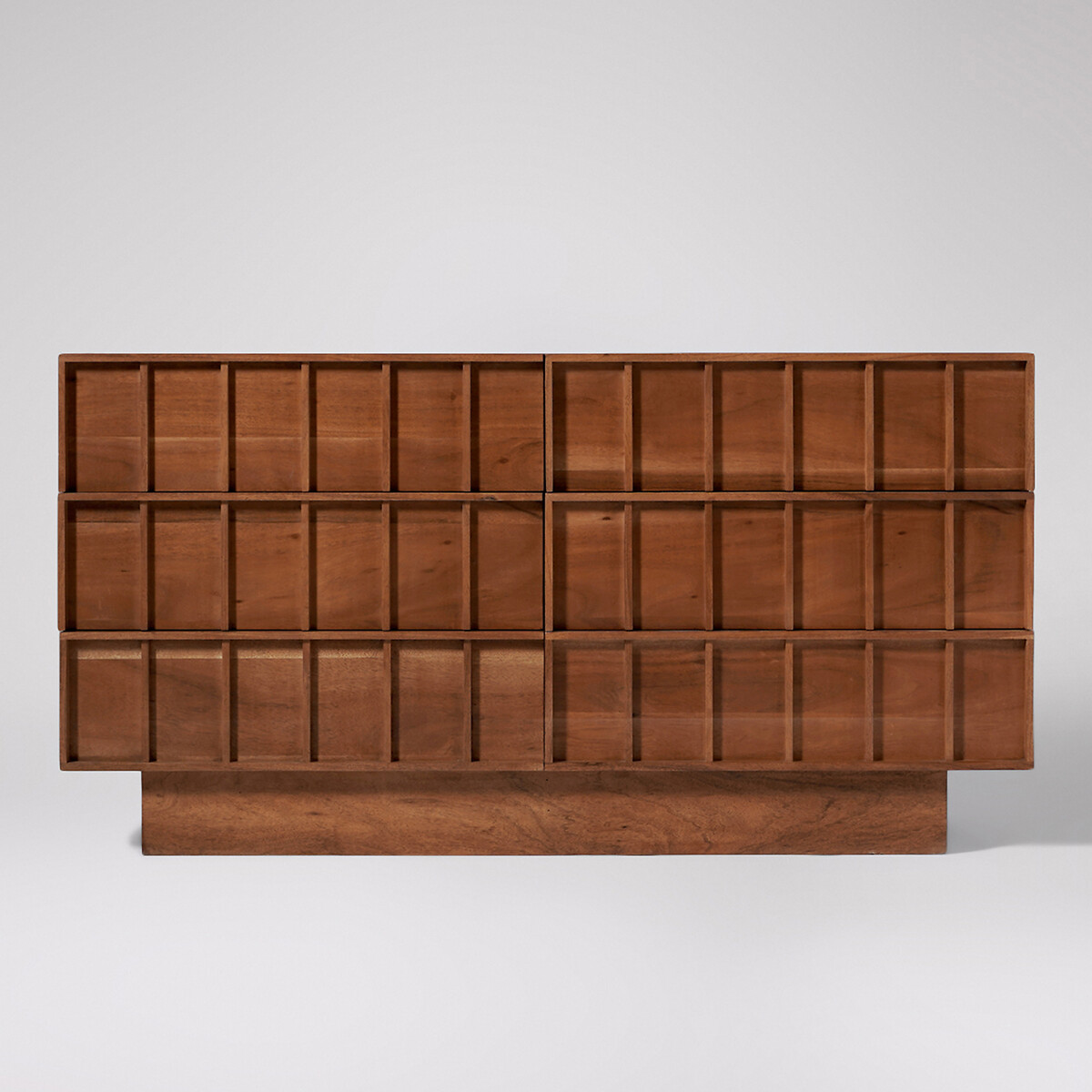 Sandon Acacia Wood 6 Drawer Chest Of Drawers dark acacia wood, SWOON