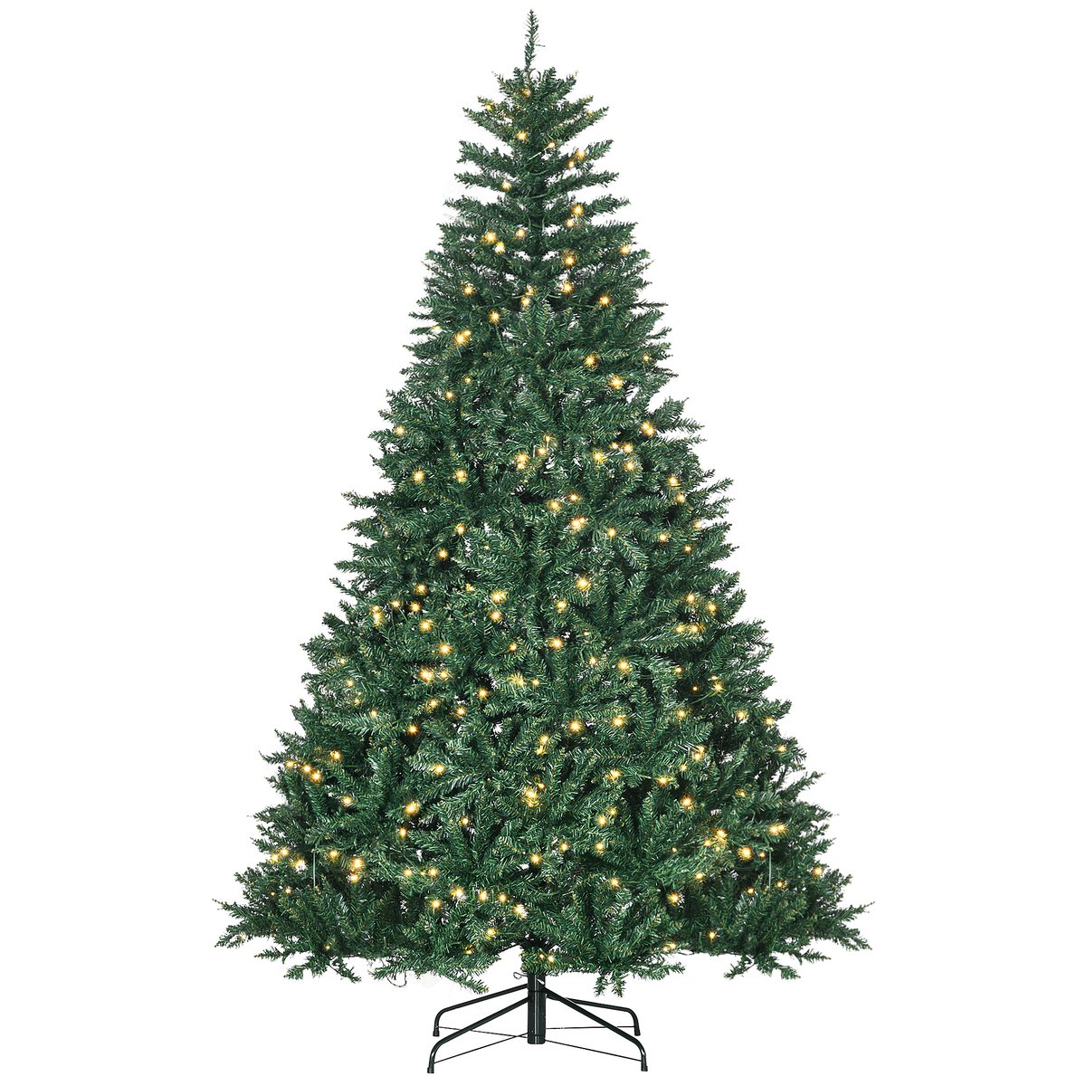 Sapin de Noël Plastique Vert doré, HOMCOM