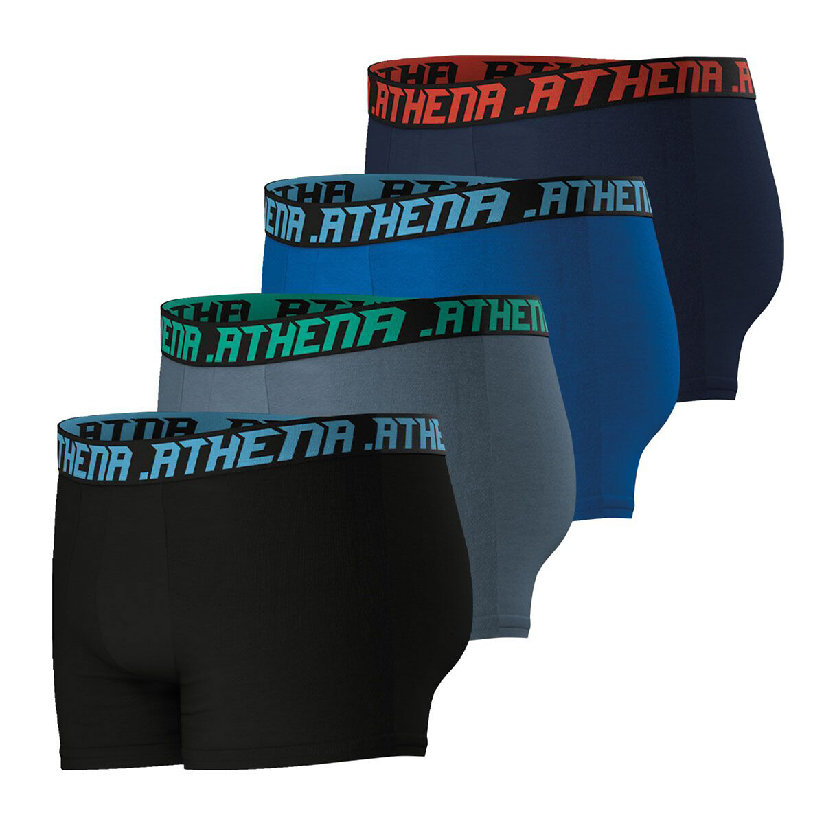 Lot de 4 boxers My Petit Prix noir + bleu, ATHENA