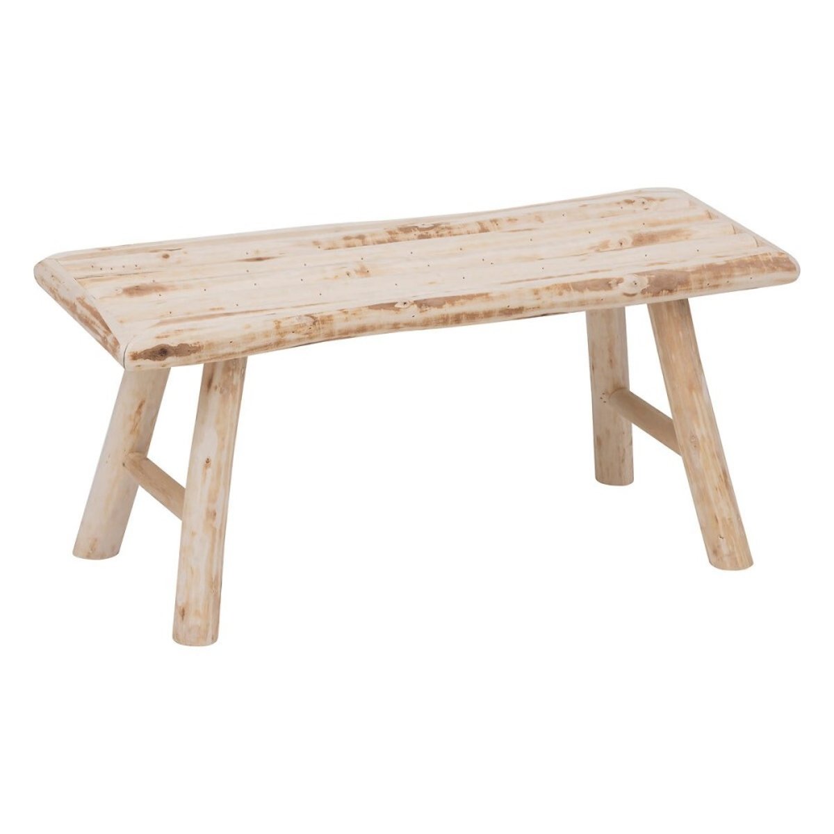 Banc en bois de peuplier WOODY beige, ATMOSPHERA