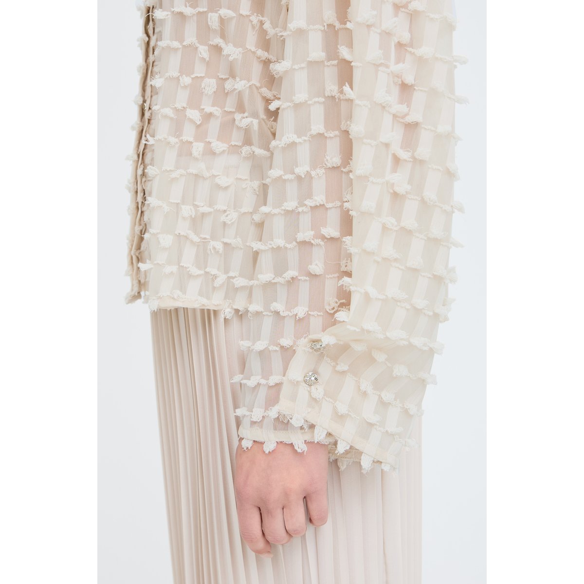 Chemise à manches longues beige oatmeal, B.YOUNG