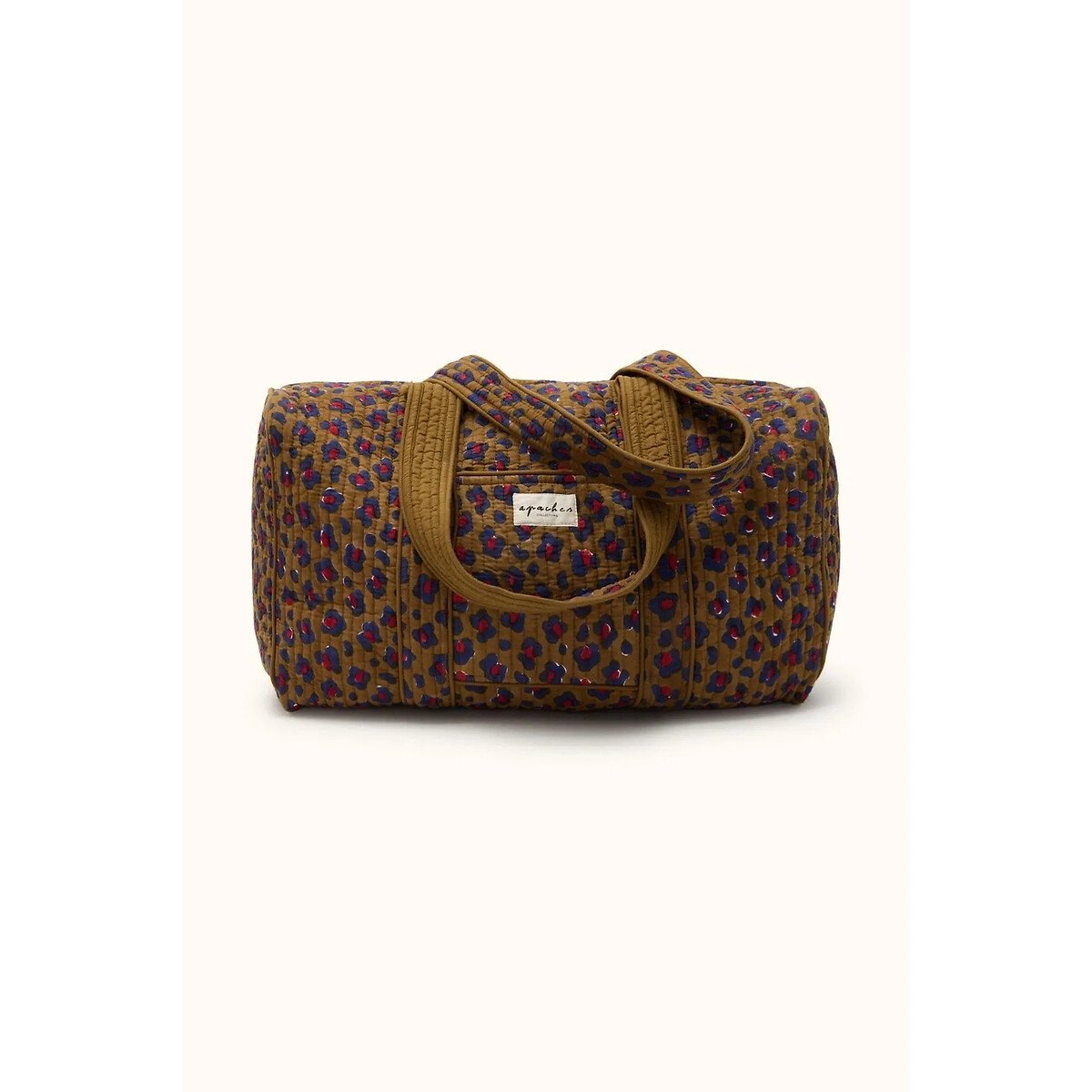 Borsa con zip e stampa leopardata, BUDDHA fantasia leopardata/kaki, APACHES COLLECTIONS