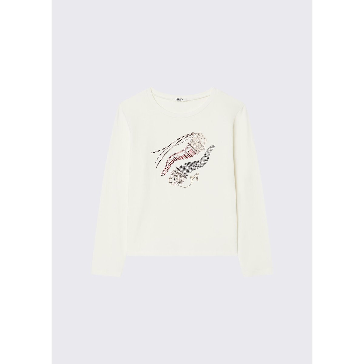 T-shirt en jersey imprimé blanc, LIU JO