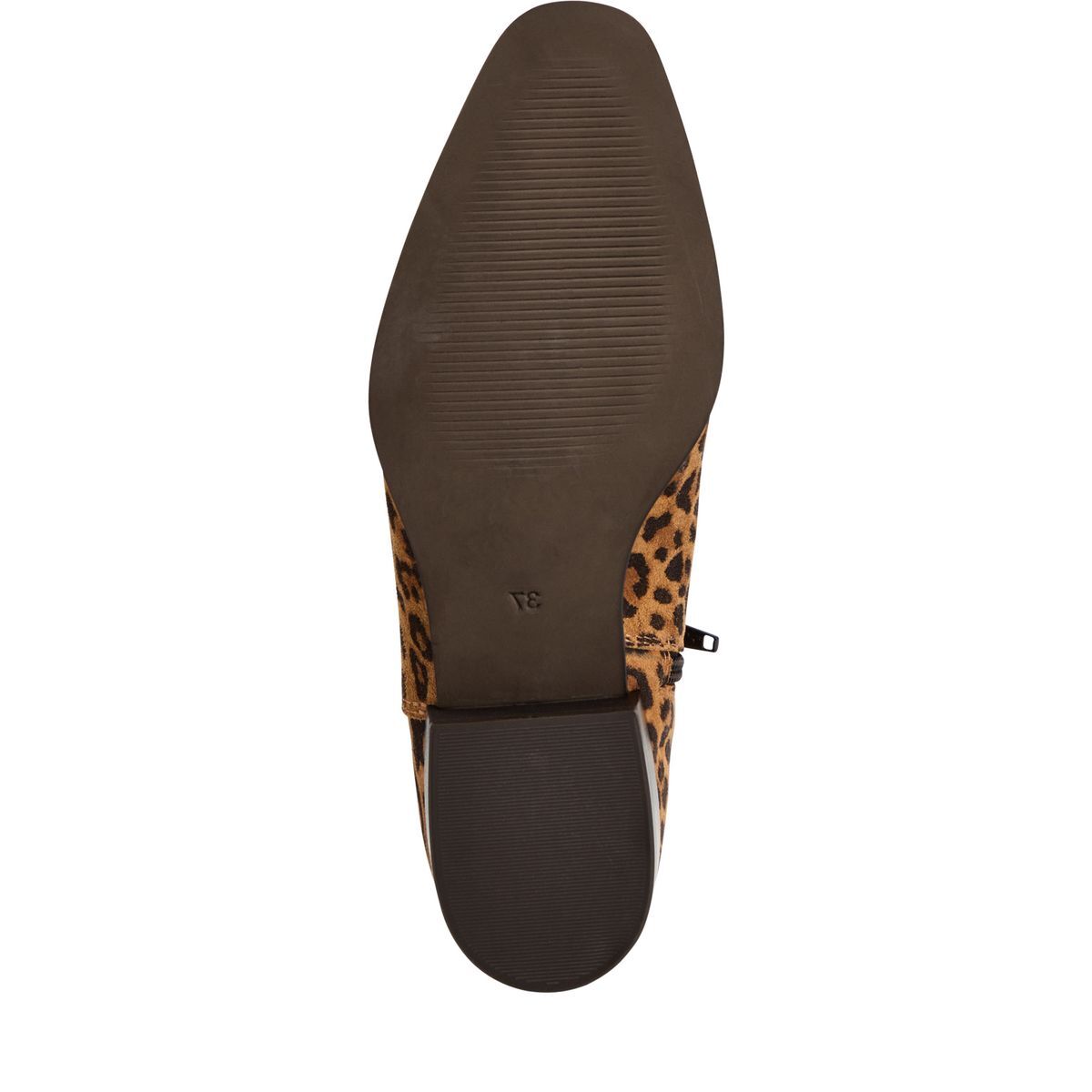 Bottine en cuir marron camel moutarde, TAMARIS