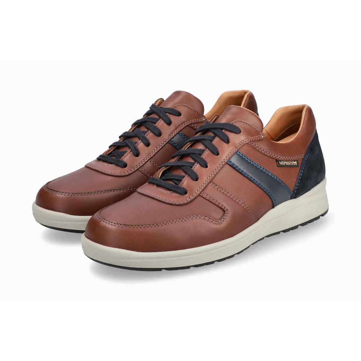 Baskets en cuir VITO marron chestnut 6, MEPHISTO