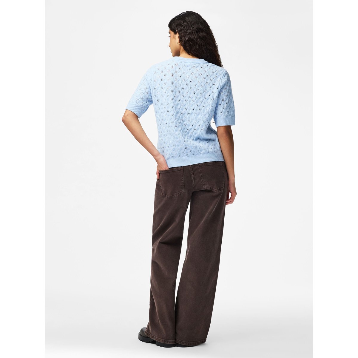 Top En Maille cashmere blue, PIECES
