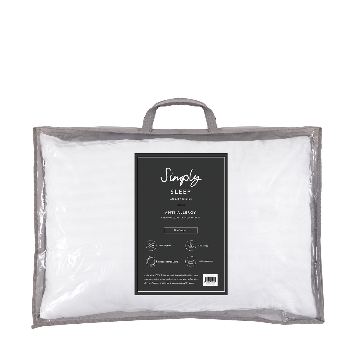 Soundly Slumber Anti Allergy Pillow Pair white, ÉDITÉ