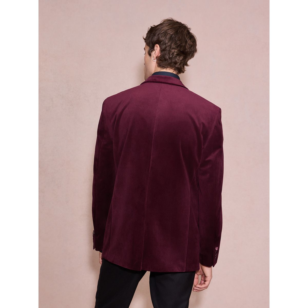 Blazer en velours rouge bordeaux, NEXT