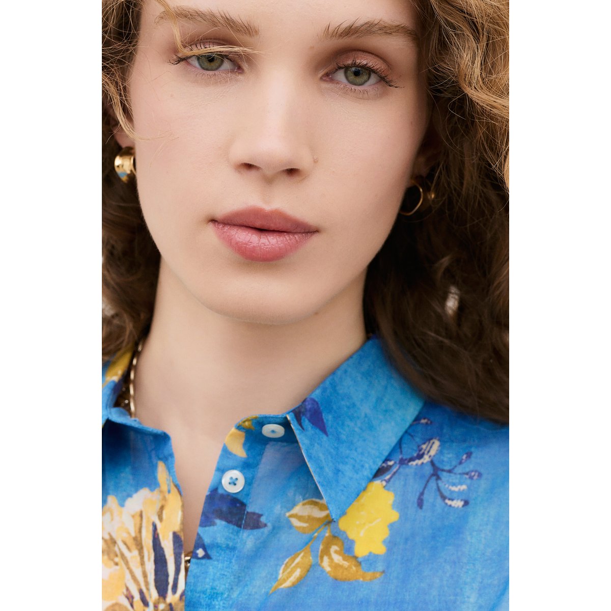 Chemise droite col CHEMISE CJESSIL bleu, CAROLL
