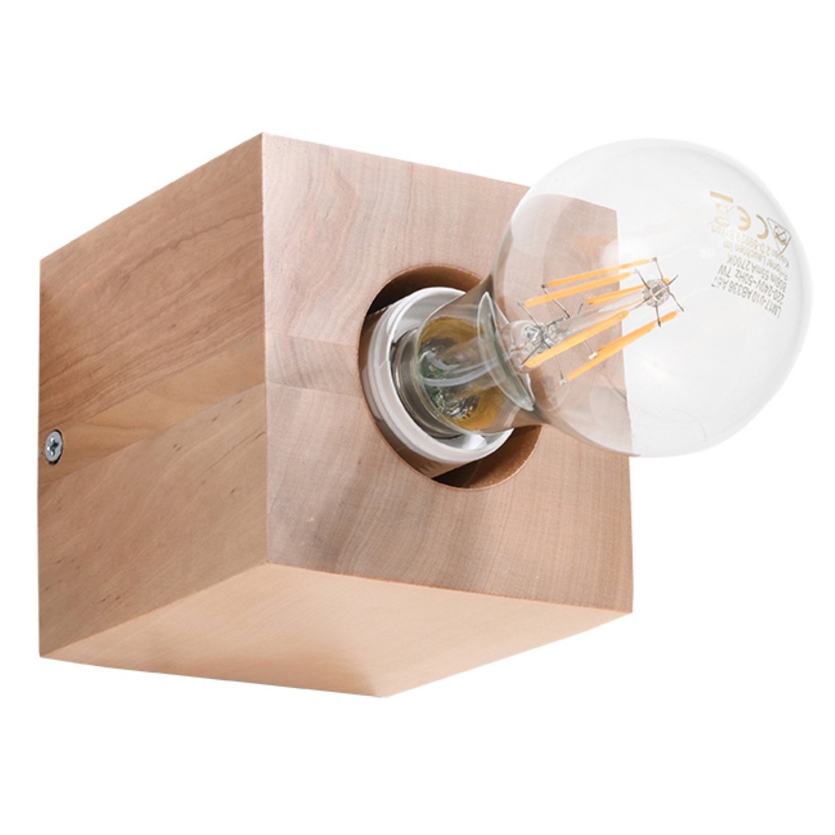 Applique Bois Bois Naturel E27 1 Ariz marron, EDEN
