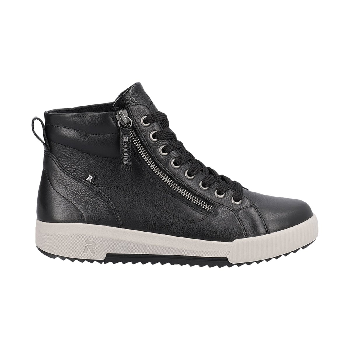 Basket Montante Cuir Revolution Columbo noir, RIEKER