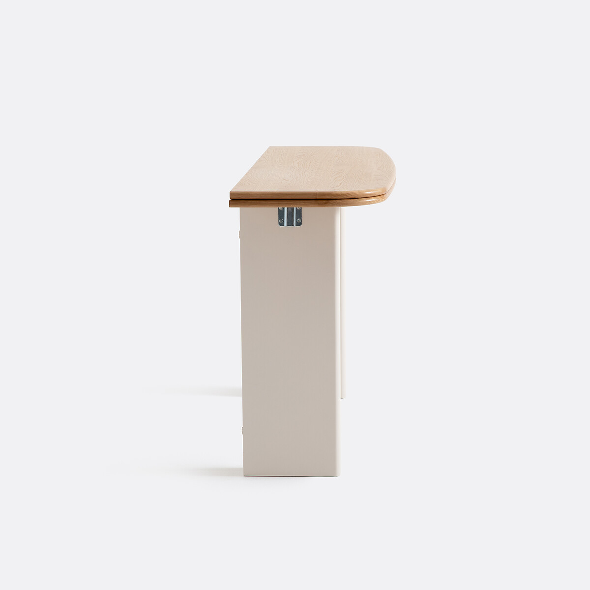 Mesa consola en dos materiales, de 2 a 4 comensales, Piana color roble/blanco, LA REDOUTE INTERIEURS