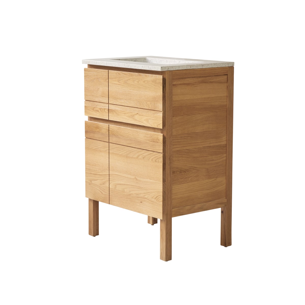 Meuble de salle bain en chêne massif, EASY naturel, TIKAMOON