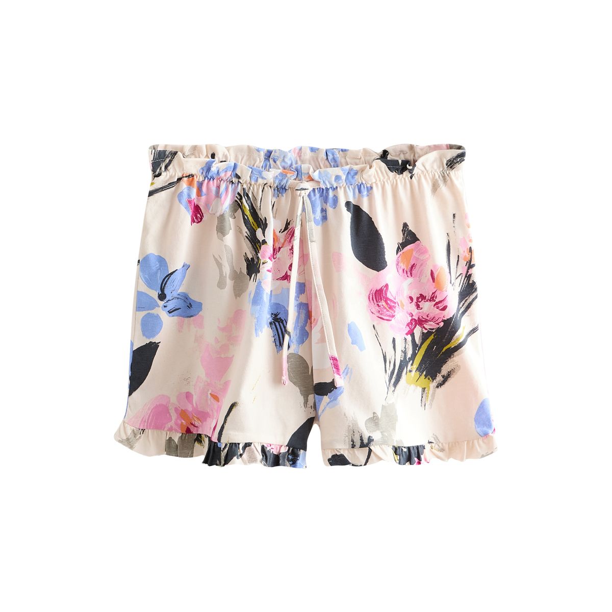 Pyjama short et débardeur coton crème  à fleurs, NEXT