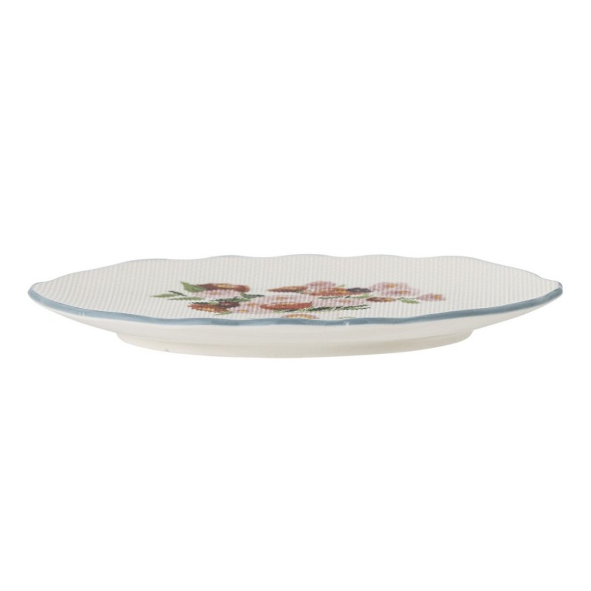 Assiette vintage grès embossé floral  Dorothy multicolore, BLOOMINGVILLE