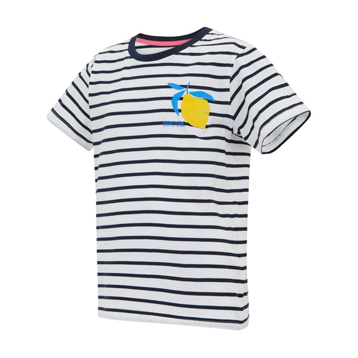 T-shirt motif/style à rayures BOSLEY blanc / bleu marine, REGATTA