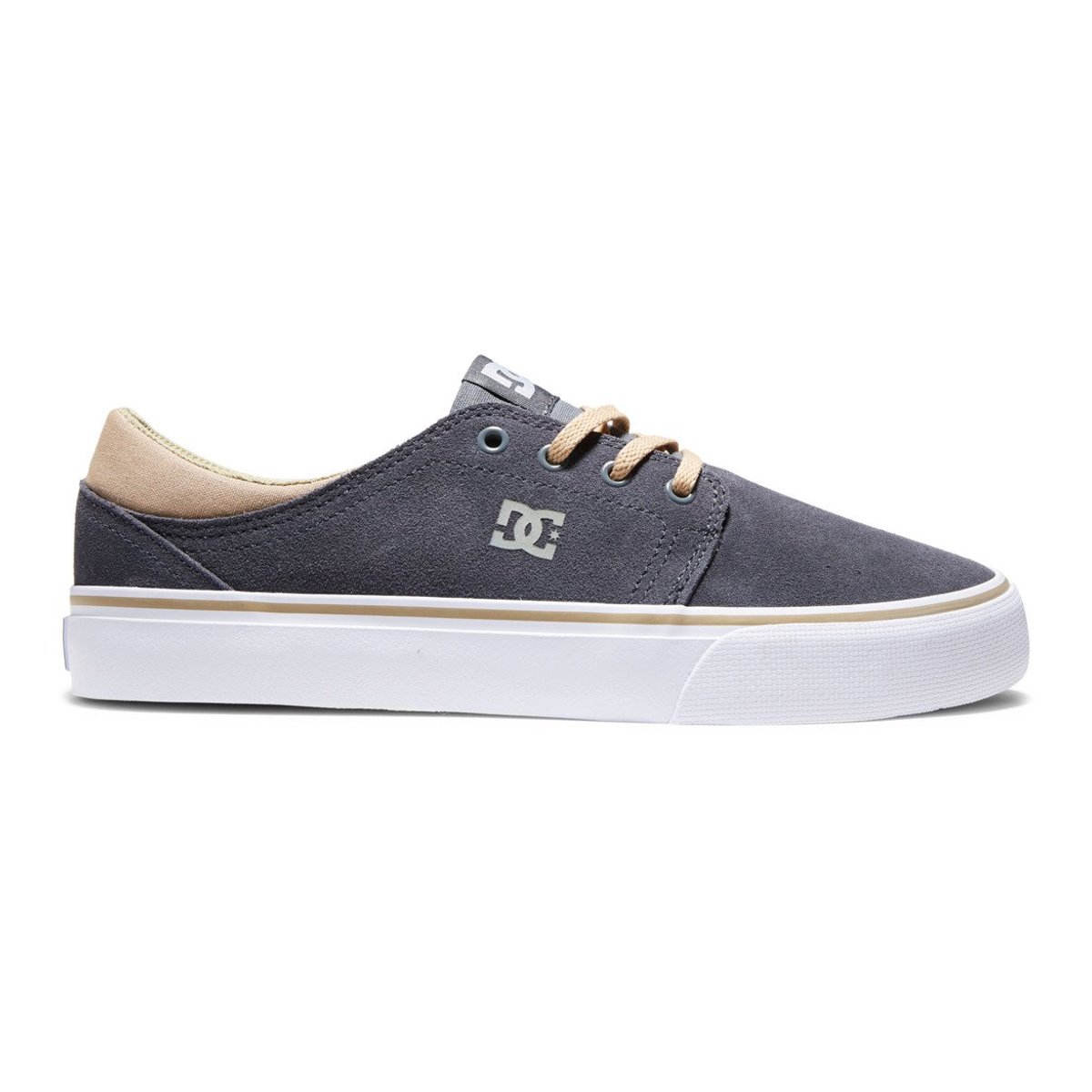 Chaussures en suède TRASE. gris dark grey/white, DC SHOES