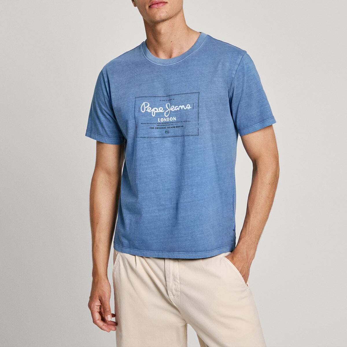 T-Shirt Coupe Regular Avec Logo bleu union, PEPE JEANS